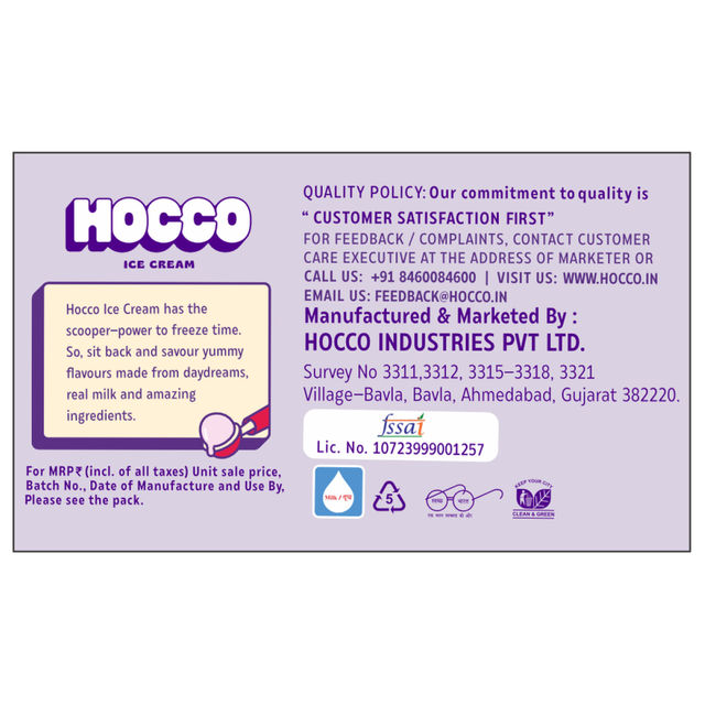 Hocco Blueberry Cheesecake Ice Cream Tub