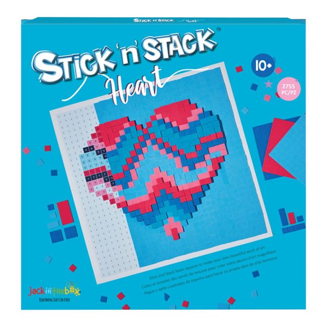 Jackinthebox Stick 'N' Stack Heart - Art & Craft Kit
