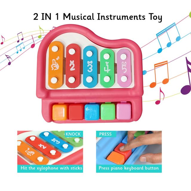 Itoys Xylophone-5 Keys(Colour May Vary)