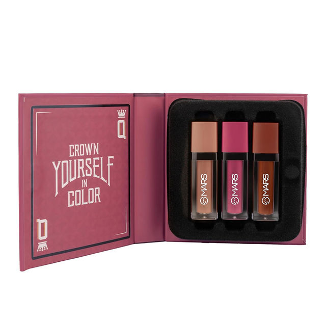 MARS Cosmetics Queen of Mattes Liquid Lipsticks Box Set of 3 - 13.5 Ml | All Rounder
