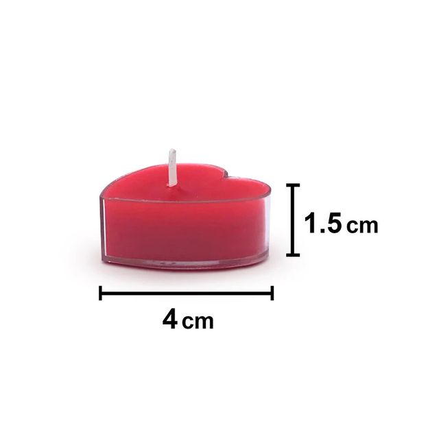 Diacraft Rose Fragranced Heart Tea Light - Set Of 10