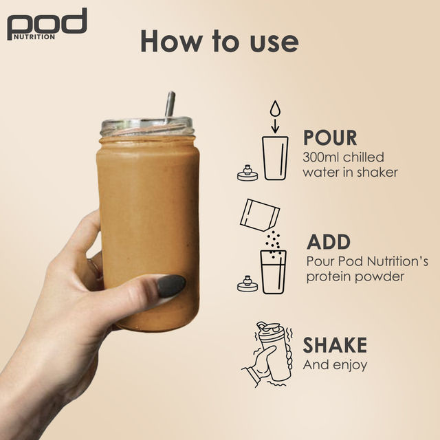 Pod Nutrition Cafe Mocha Plant Protein - 26G Protein - Single Serve