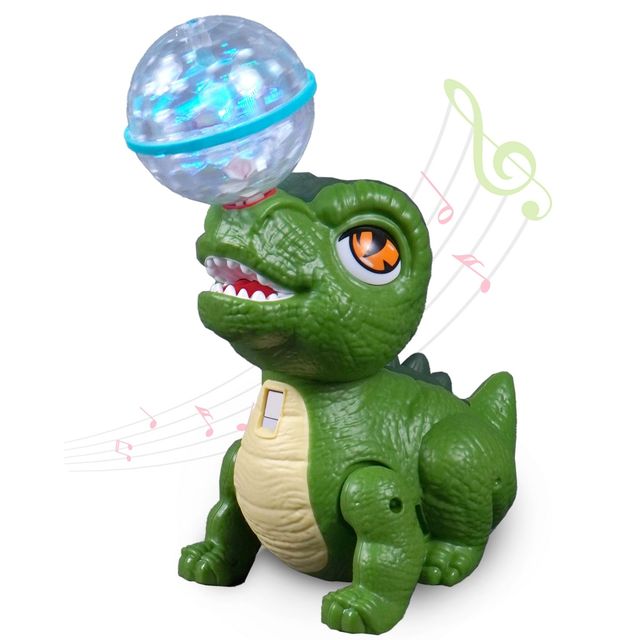 Toyshine Battery Powered Robotic T-Rex Dino Rotating Head Ball 360� Stunt
