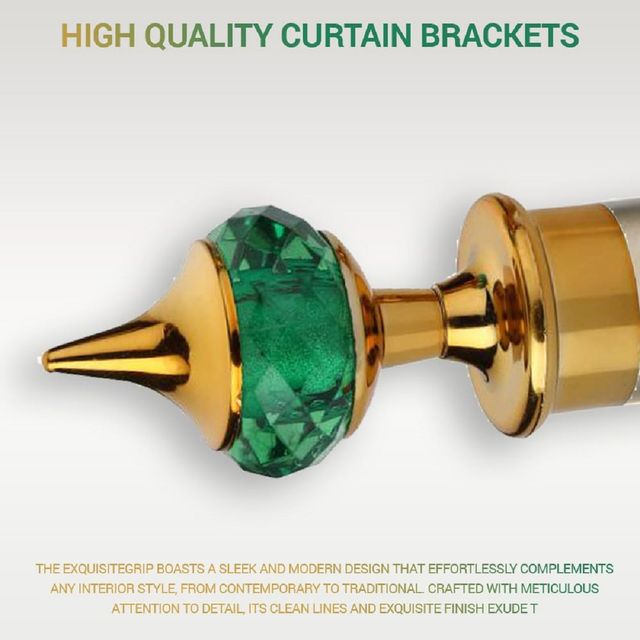 Gloxy Aluminium Single Diamond Curtain Brackets | Support Fittings 1 inch Rod