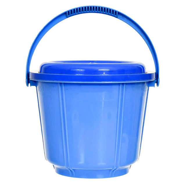 Kuber Industries 5 L  Plastic Kitchen Storage Container with Handle & Lid | Blue