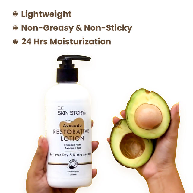 The Skin Story Avocado Body Lotion Deep Moisturization For Soft Supple Bright Skin With Niacinamide