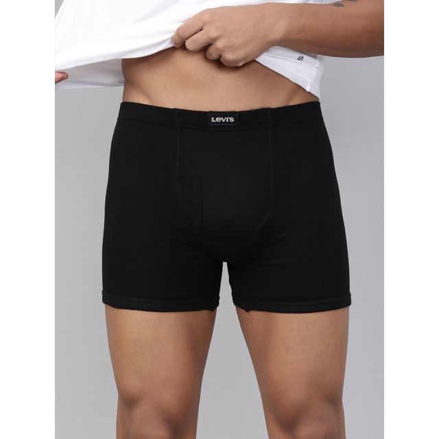 Levi's 010 Men's Comfort Boxer Brief | Contoured Double Pouch | Black | M