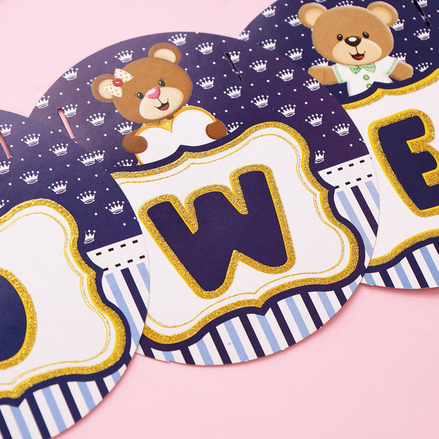 Propcon Baby Shower Glitter Panda Banner