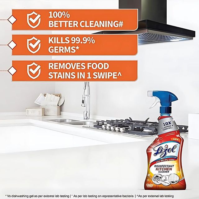 Lizol Kitchen Cleaning Spray | Cleans Stove, Chimney & Sink