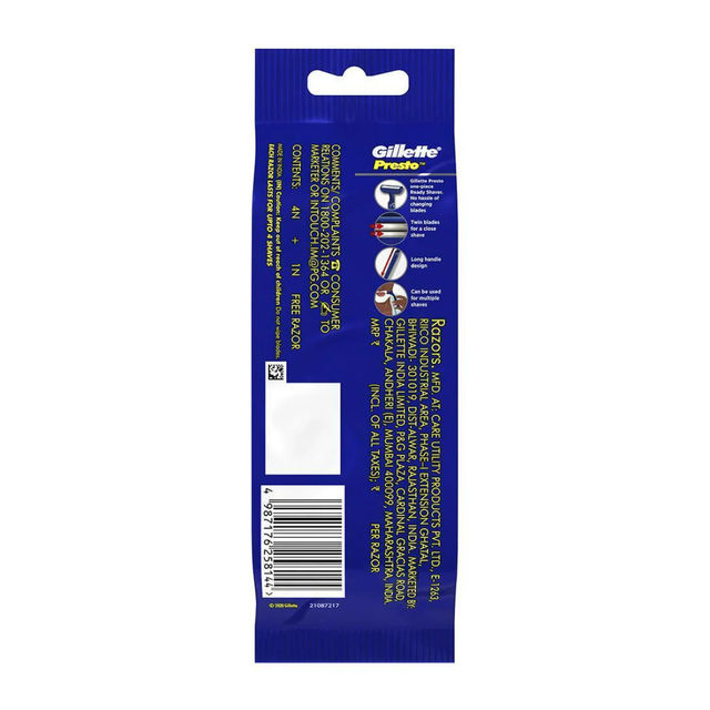 Gillette Presto Ready Shaver 5 Blades