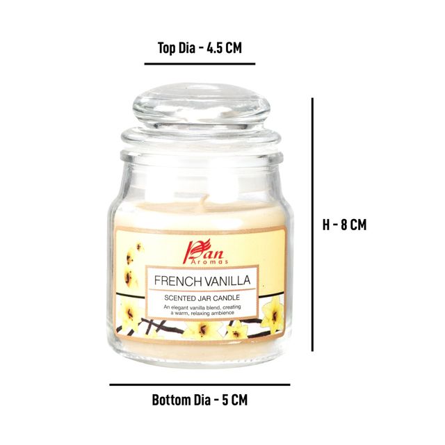 Pan Aromas Jar Candle With Lid - French Vanilla| Rakhi Gift for Brother & Sister