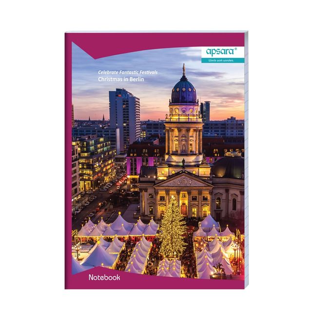 Apsara A4 Long Notebook | Blue Ruled Lines | 29.7 Cm x 21Cm | Pages 172 | Assorted Design