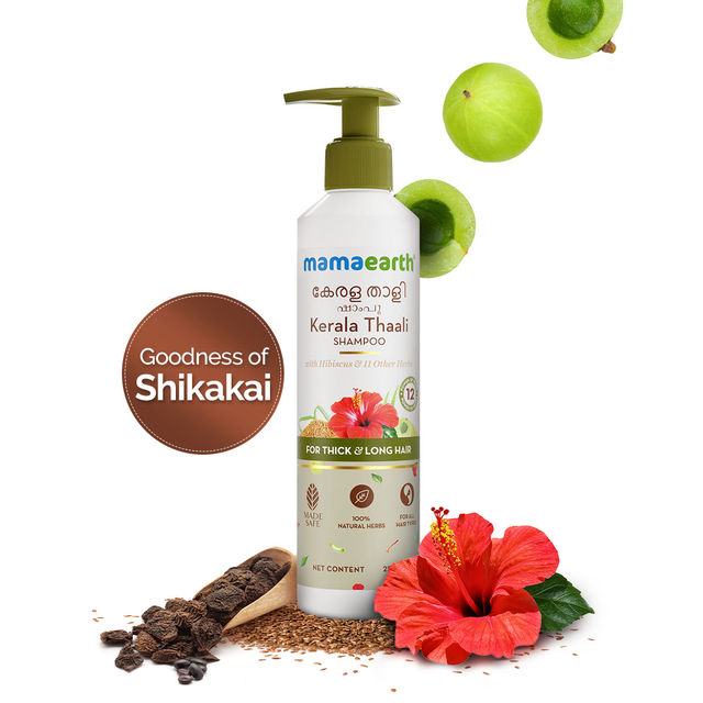 Mamaearth Kerala Thaali Shampoo with Shikakai, Hibiscus,  Amla for Thick & Long Hair