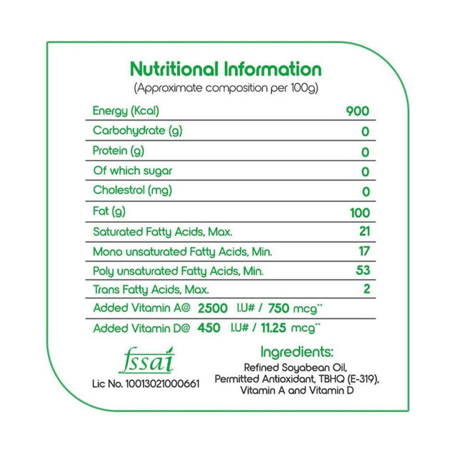 Fortune Soya Health Refined Soyabean Oil  | Pouch