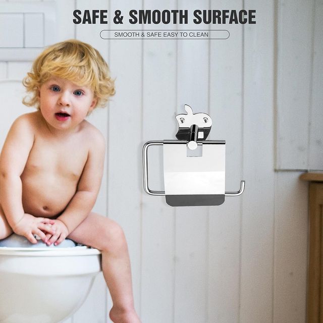GLOXY Stainless Steel Toilet Paper Holder Tissue Roll Dispenser for Bathroom SS304