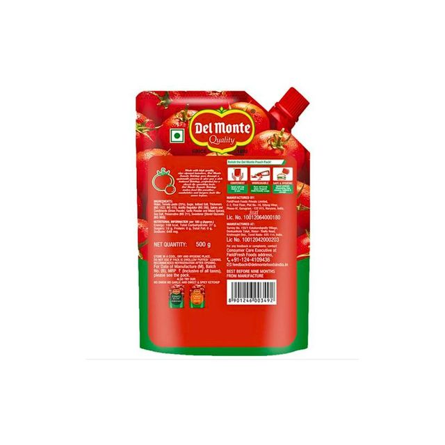 Del Monte Classic Blend Tomato Ketchup(500gms) & Mccain Veggie Burger Patty(360gms) Combo