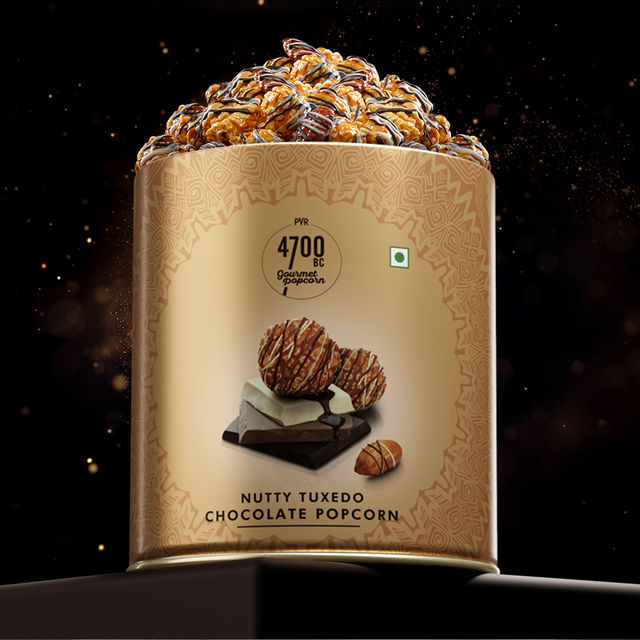 4700BC Nutty Tuxedo Chocolate Popcorn Tin