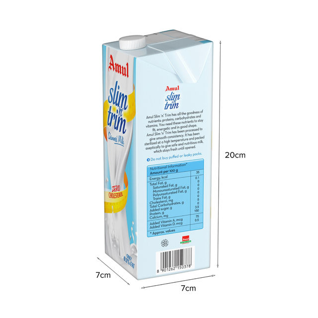 Amul Slim Trim Skimmed Milk (Tetra Pack)