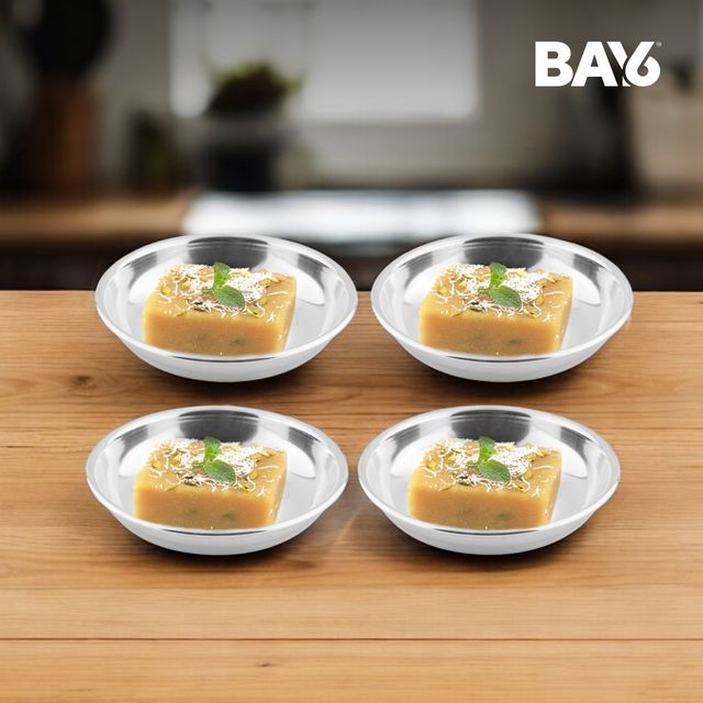 BAY6 Steel Side / Halwa Plate 5.5 Inch - (4pc)