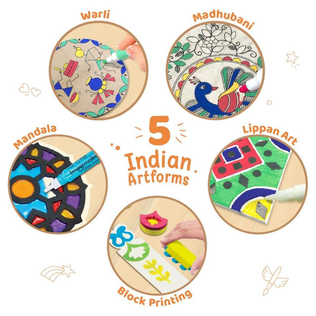 Imagimake Indian Art Forms - Art & Craft Kit | Creative Birthday Gifting Toys for kids (8+ Years)