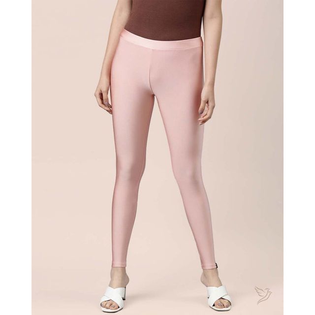 Twin Birds Women's Shimmer Legging | Pink Champagne - L