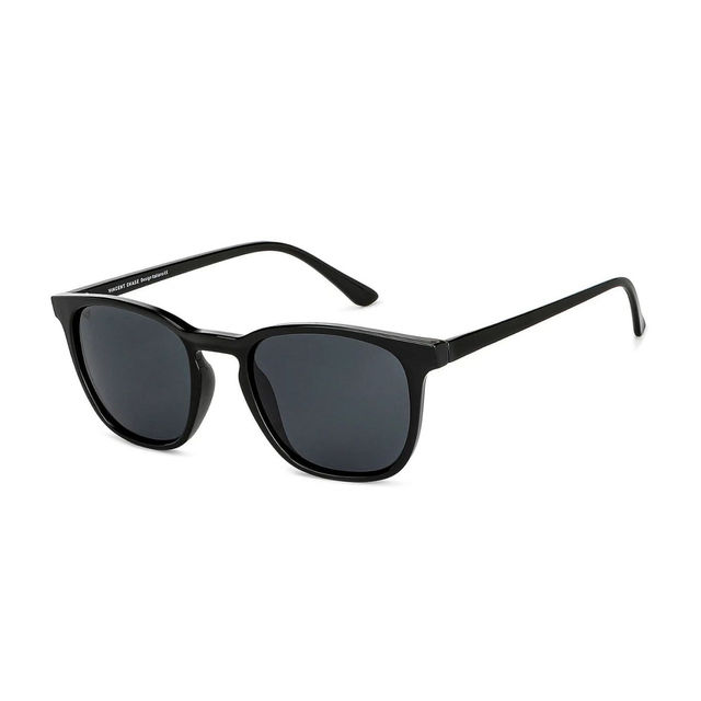 Vincent Chase By Lenskart Unisex Solid Plastic Wayfarer Sunglasses | Black - L