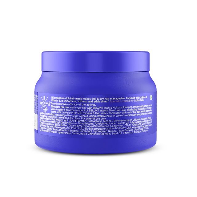 Bblunt Complete Moisture Combo for Healthy Hair with Vitamin E & Jojoba:  Shampoo 300ml & Conditioner 250g & Hair Mask 250g  Combo