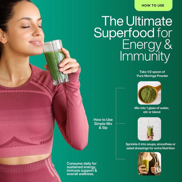 Puretive Pure Moringa Powder for Energy and Immunity