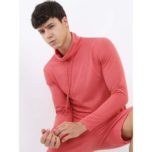 Ketch Men Solid Fuchsia Polo Collar Regular Fit T-Shirt | Red | S