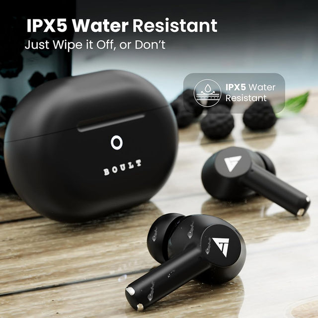 Boult W40 with Quad Mic ENC, 48H Battery Life, Low Latency Gaming (Electric Black, True Wireless)