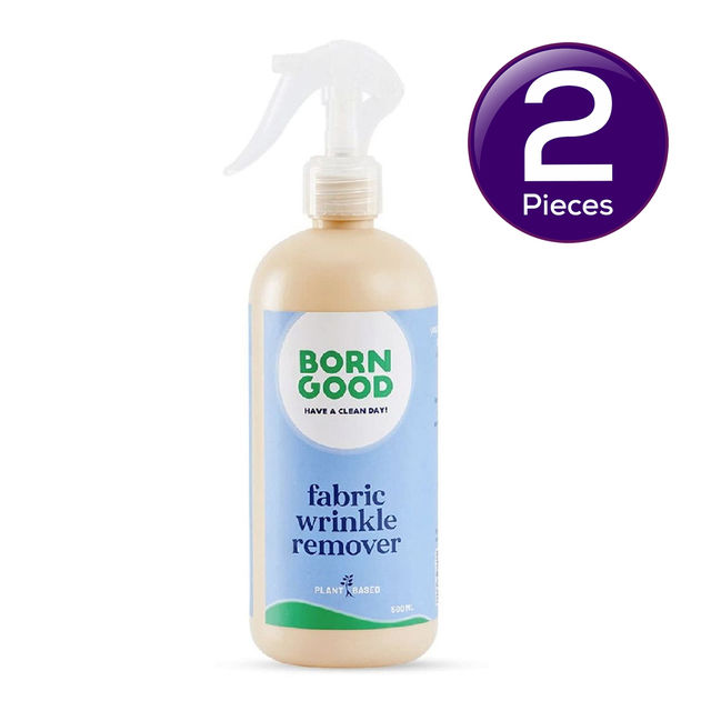 Born Good Fabric Wrinkle Remover | Plant Based | Removes Creases And Odor 500 ml X 2 Combo