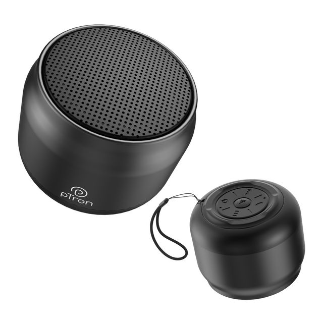 pTron Fusion Hook v2 6W Bluetooth Speaker | 8H Playtime | 2.04" Neo Driver For Pristine Sound - Black