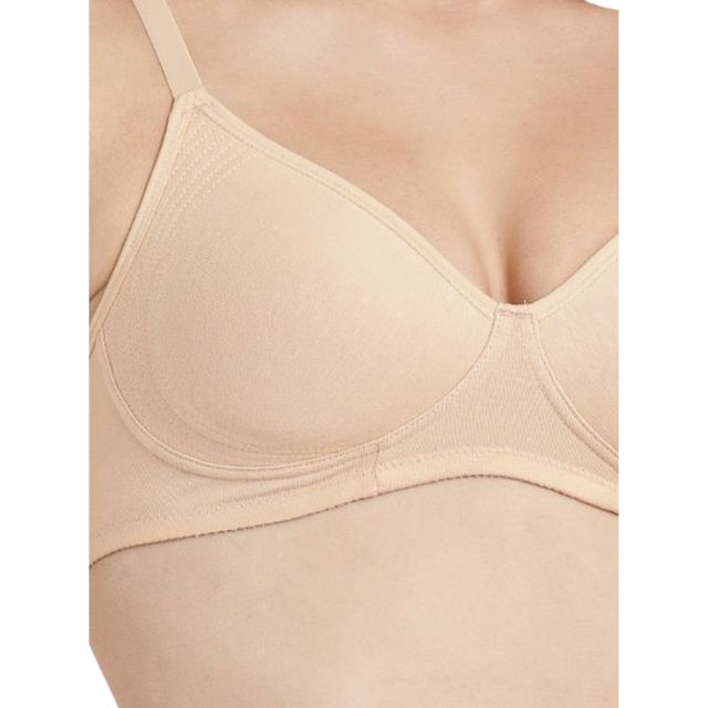 Enamor Women's A042 Side Support Shaper Fab-Cool Cotton Bra | Non Padded | Wirefree | Skin - 34C