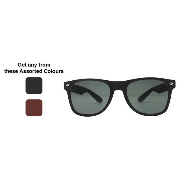 Se7en Unisex Geometric Plastic Sunglasses | Blue - L