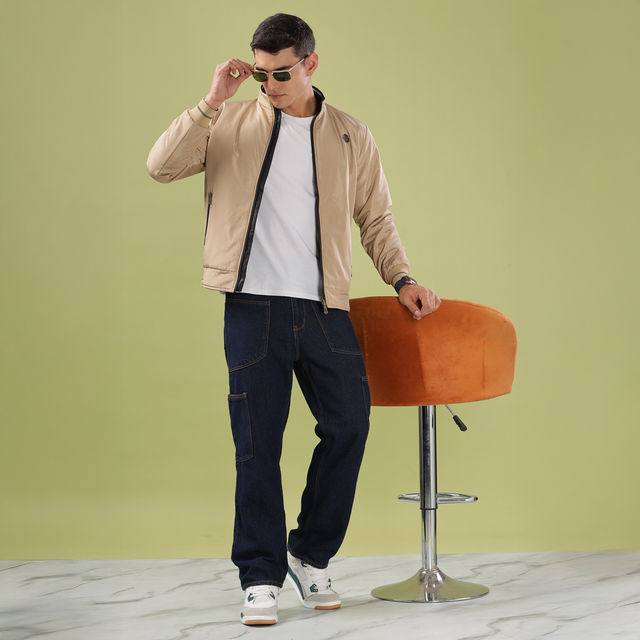 Dollar Jacket For Men - Casual Zipper Bomber For Winter - Buy at