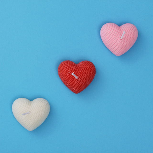 Oye Happy Romantic Heart Candles | Set of 3| Rakhi Gift for Brother & Sister