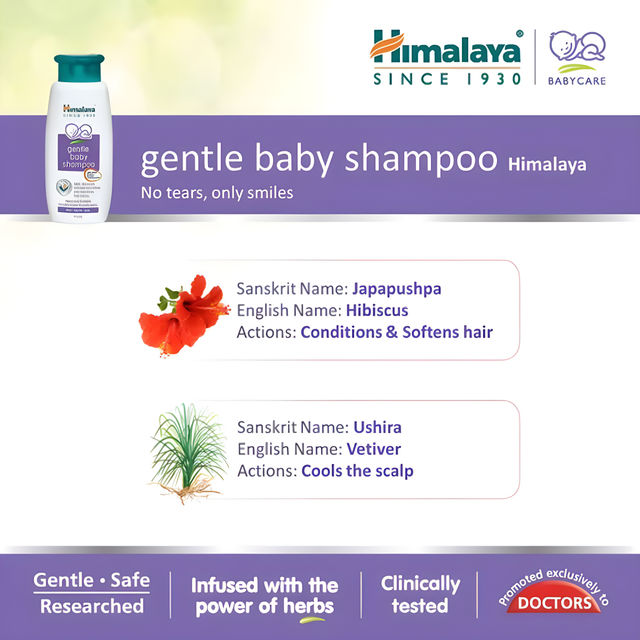 Himalaya Gentle Baby Shampoo For Kids | Cream | 0+ months