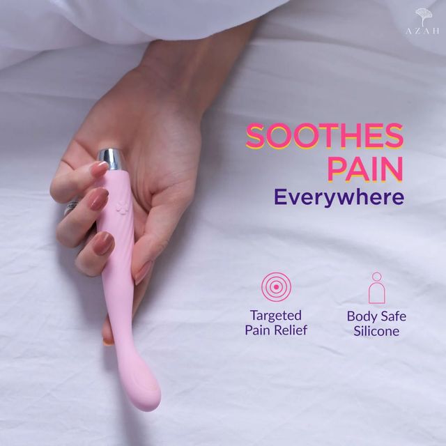 Azah Groove Full Body Electric Stress Relief Massager Flexible Neck, Waterproof & Rechargeable