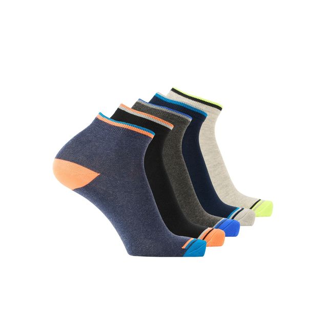 Lux Mozze Men's Solid Cotton Ankle Socks | Assorted - Free Size
