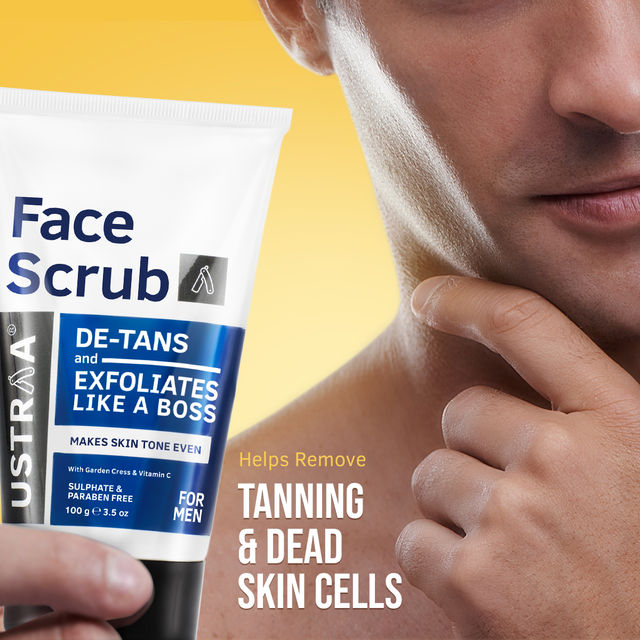 Ustraa Total De Tan Kit (Face Scrub De-tan -100g & De-Tan Face Cream -50g)