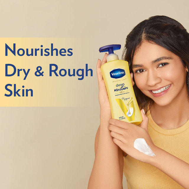 Vaseline Deep Moisture Body Lotion | For Dry Skin | Moisturised Glowing Skin | With Pro Ceramides