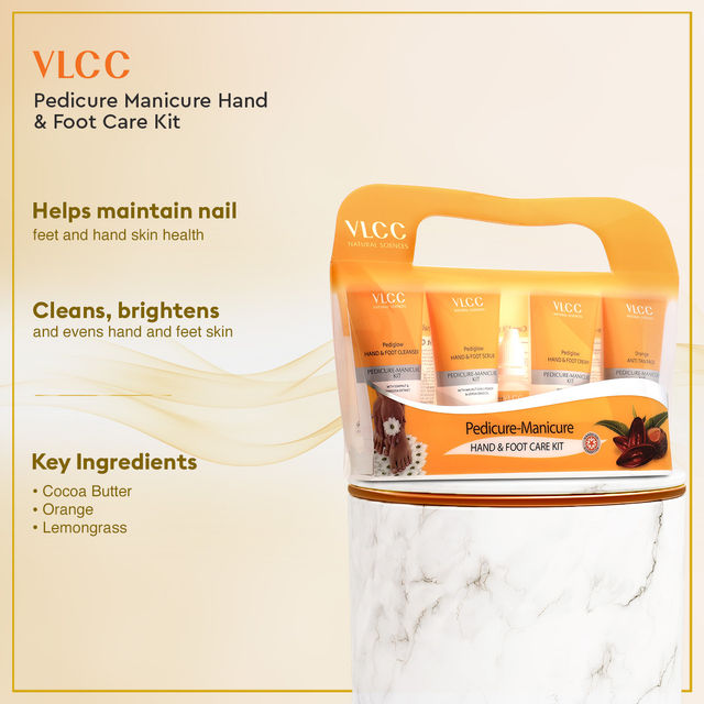 Vlcc Gold Facial Kit For Luminous & Radiant Complexion(60gms) & Vlcc Pedicure-Manicure Hand & Foot Care Kit(1pc) Combo