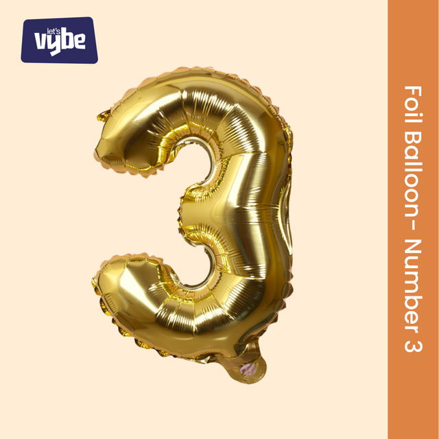 Let's Vybe Foil Balloon Number 3