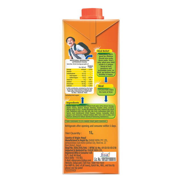Real Fruit Power -Masala Mixed Fruit Juice Tetrapack 1 l Combo