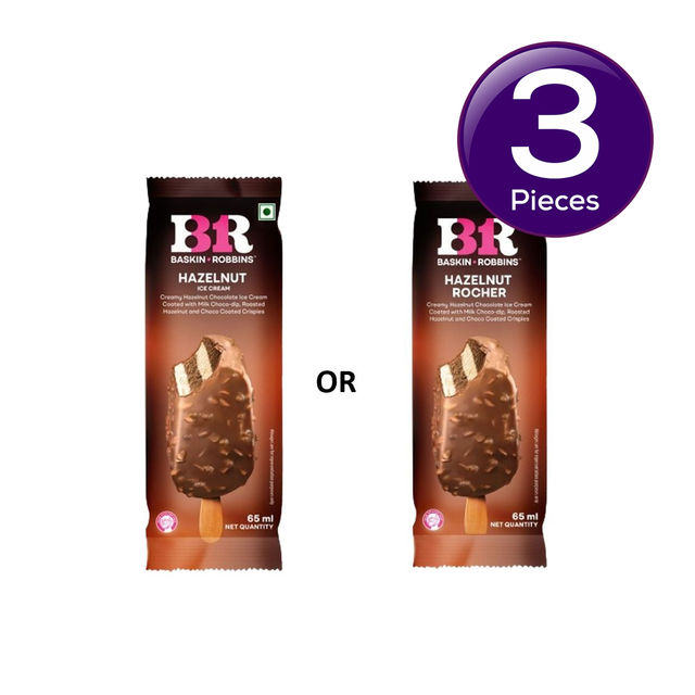 Baskin Robbins Hazelnut Ice Cream Stick 65 ml Combo