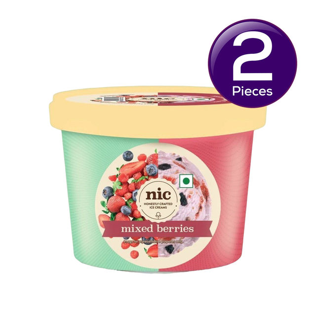 NIC Mixed Berries Ice Cream Cup 100 ml X 2 Combo