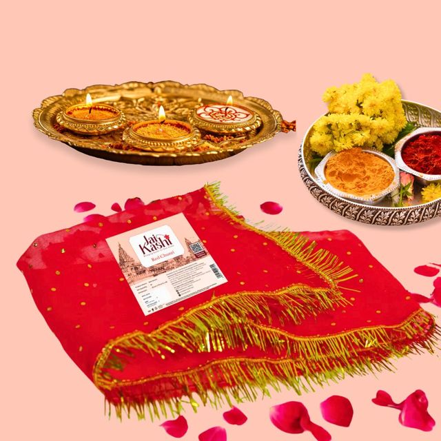 Jai Kashi Chunri - Red | 15 x 30 inch