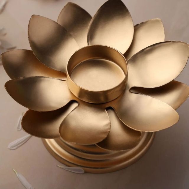 Urban Born Religious Lotus Candle Holder For Home Décor