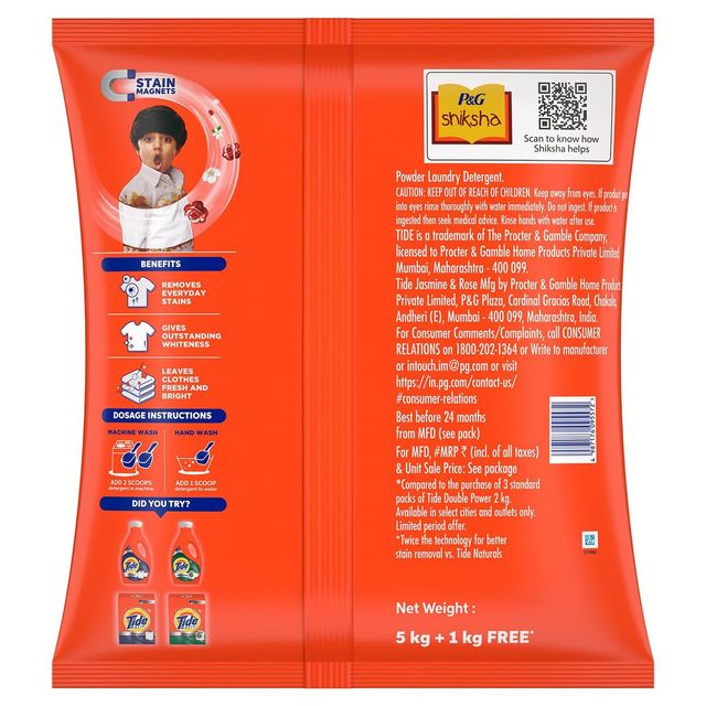 Tide Plus Jasmine & Rose Detergent Powder