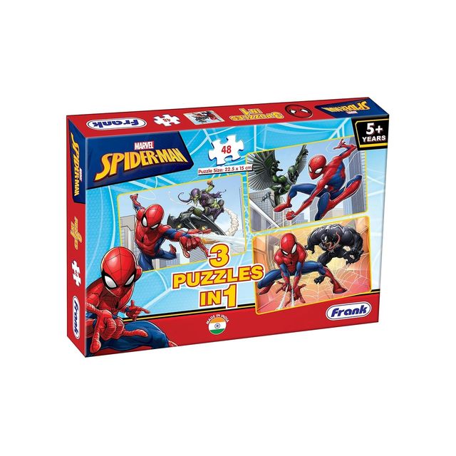 Frank Spider-Man - 3 In 1 Puzzle - 48 Pieces Each